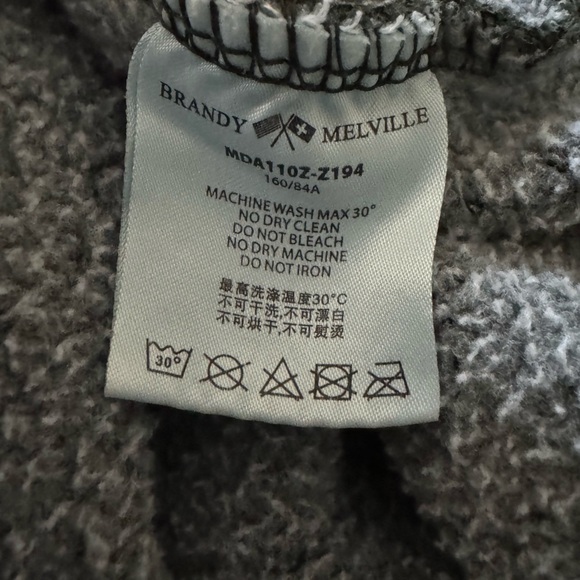 Brandy Melville Full Zip Christy Oversized Hunter Green Hoodie Sweatshirt OS - Picture 4 of 5